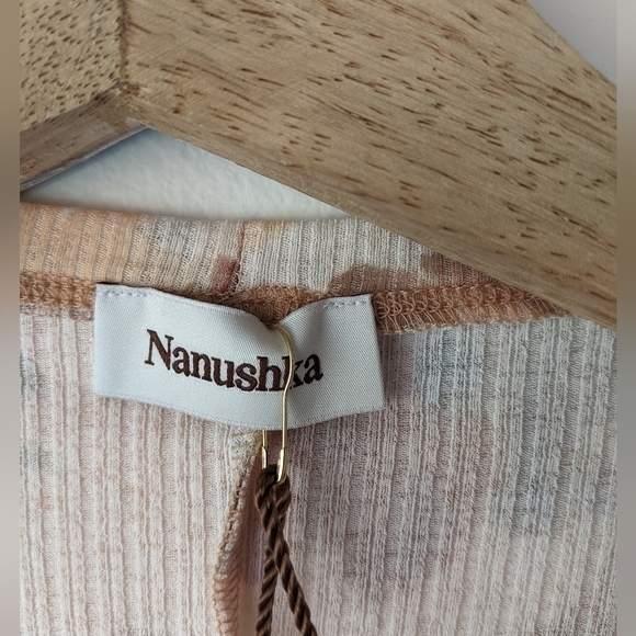 Nanushka Cathleen Mini Dress Bodycon Long sleeve Ribbed Animal Print NWT - Picture 8 of 9